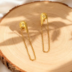 Boucles d’oreilles Élia à chaînettes en acier inoxydable