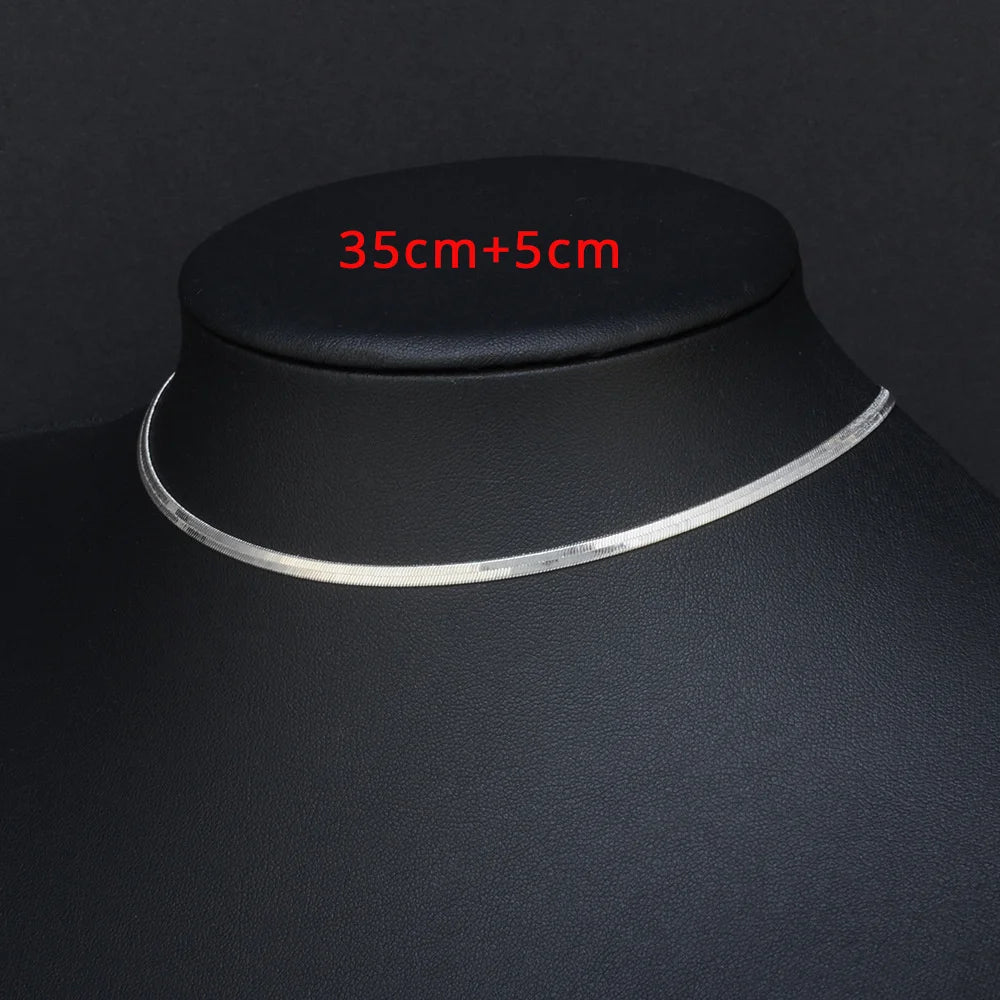 Collier maille serpent — doré ou argenté — acier inoxydable