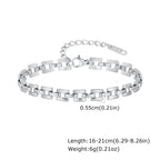 Bracelet à mailles — doré ou argenté — acier inoxydable