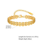 Bracelet à mailles — doré ou argenté — acier inoxydable