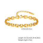 Bracelet à mailles — doré ou argenté — acier inoxydable
